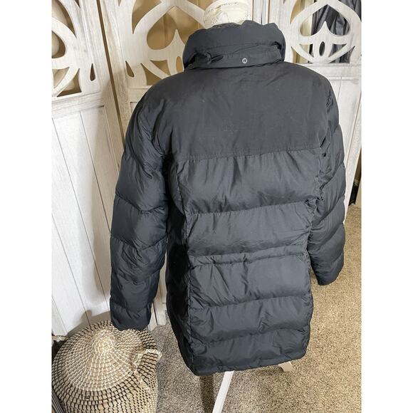 LL Bean Goose Down Jacket Puffer Coat Women’s Size XL Full Zip Black Long - Picture 4 of 10